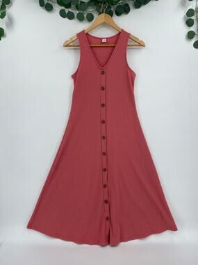 old navy women's sleeveless button-front mini dress neck sleeveless tie at back relaxed fit hits at thigh models are approx Sleeveless Button-Front Linen-Blend Maxi Shift